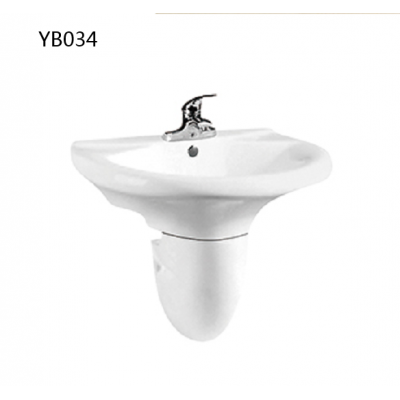 European design wall hung bathroom sink ceramic water basin