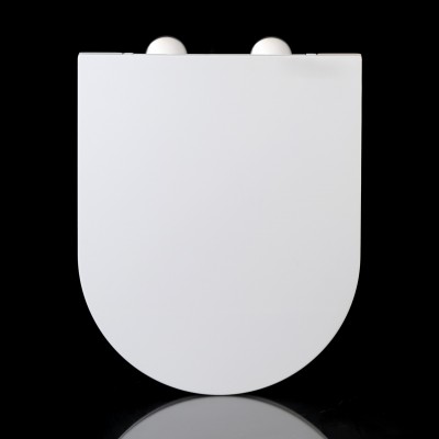 D shaped super thin WC toilet seat cover duroplast super thin soft close