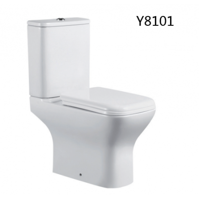 Slim seat cover types of western UK rimless washdown two piece toilet models with price